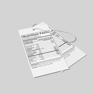 Nutrition Facts Label Template, Editable Food Calories Ingredients ...