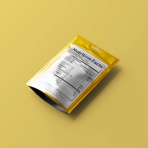 Nutrition Facts Label Template, Editable Food Calories Ingredients ...