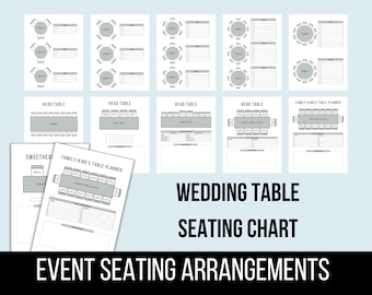 Wedding Seating Planner, Event Seats Arrangement, Head Table Plans Seat Map Round Layout Chart
