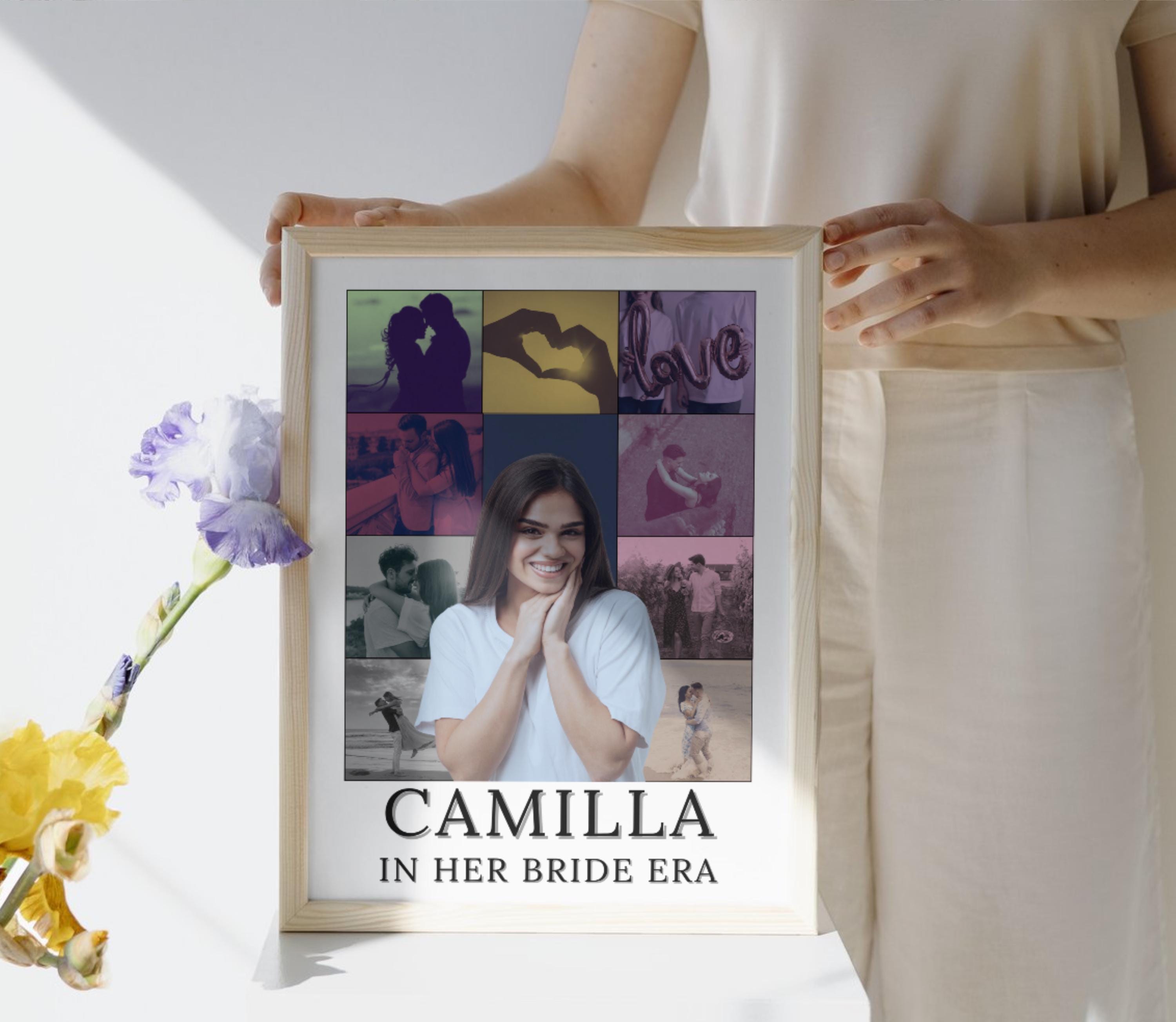 Editable Bride Era Poster Template, Wedding Photo Collage Gift, DIY ...