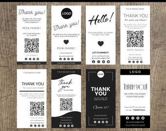 Paquete de etiquetas de agradecimiento editables, pegatinas imprimibles para paquetes, sellos de envío para embalaje empresarial DIY, Canva