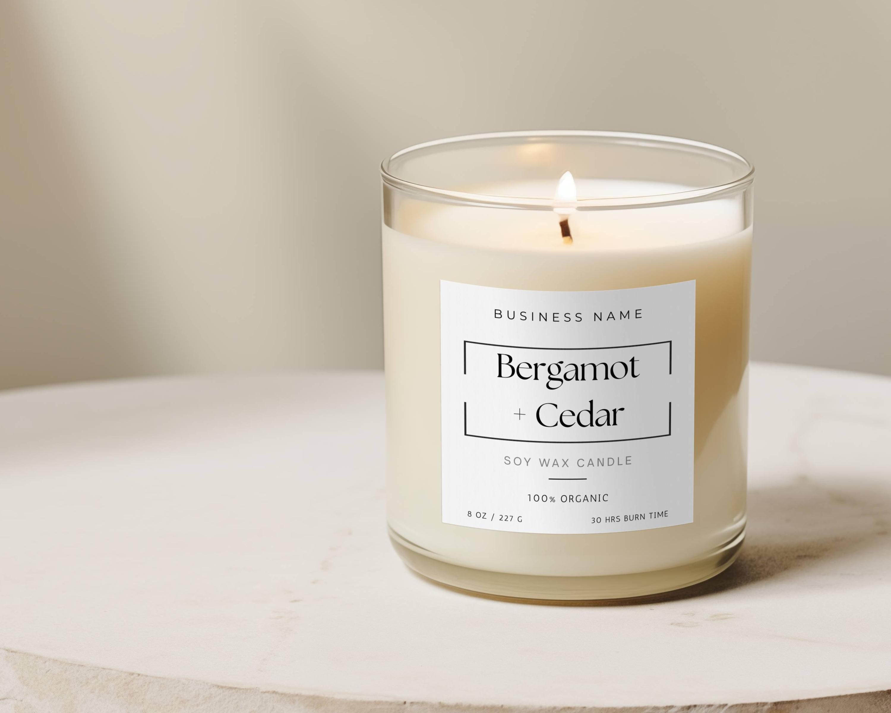 Candle Wrapper Label Editable Candle Label Template, Printable Small Business Packaging, DIY ...