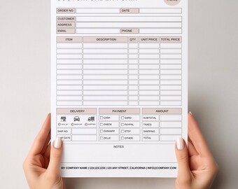 Plantilla editable de formulario de factura de pedido personalizado, rastreador para pequeñas empresas, orden de compra imprimible, camiseta con diseño de pastel en vaso