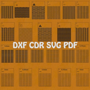 Flexible plywood, pvc, metall. laser cut. Laser cut Files pdf SVG DXF CDR, files Instant download, cnc pattern, cnc cut. Digital vector