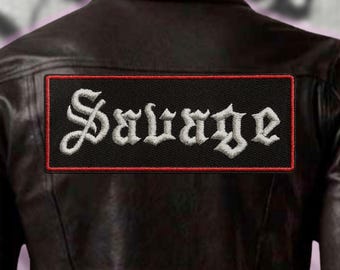 Custom Old English Letter Patch: Iron-On Biker Vest, Jacket Name Patch