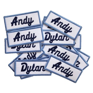 Biker Name Tag | Embroidered Custom Patches For Jackets | Custom Name Patch | Iron on Motorcycle Patches / VELCRO® Option