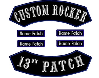 6 Piece Custom Motorcycle Patches for Jackets , Iron on or Sew on  Embroidered Biker Patches for Vest