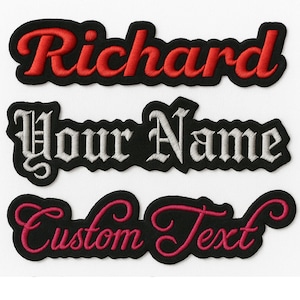 Custom Embroidered Name Patch: Iron-On Felt Applique