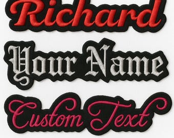 Custom Embroidered Name Patch, Iron On Work Uniform Tag