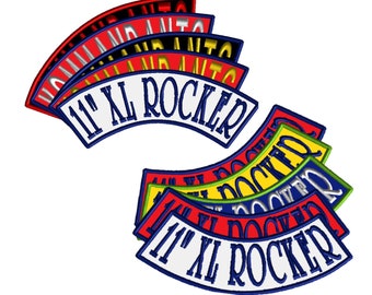 11" Custom Patches for Jackets - Bottom Rocker - Custom Back Patch - Iron on and Embroidered Rocker Patch