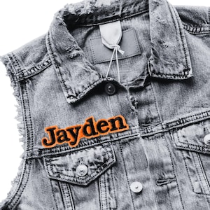 Iron on Name Patches for Jackets * Embroidered Large Back Patches and Name Tags * Custom Name Patches for Backpacks