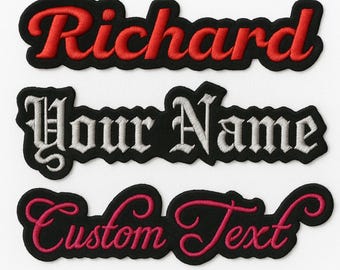 Individuell gesticktes Namenspatch: Filzapplikation zum Aufbügeln