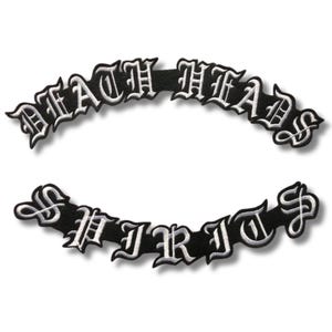 Custom Patches For Jackets - Large Back Patch - Top Rocker Patch or Bottom - Custom Name Patch - Embroidered - Motorcycle Side Rocker Patch