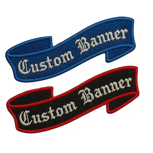 Naszywka z haftowanym banerem: aplikacja do prasowania na kurtkę (11-16 cali)