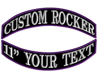 11&quot; Custom Back Patches for Motorcycle Jackets and Biker Vests , Iron on Rocker Patch