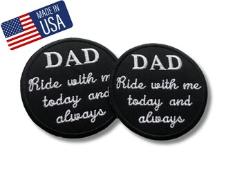 Custom Memorial Patch for Biker Jacket | Iron-On Ride Tribute (3" Circle)