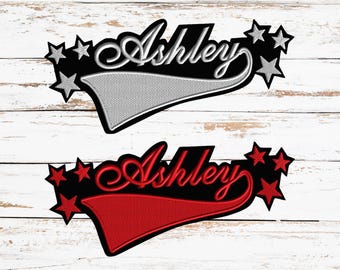 Custom Varsity Name Patch For Cheer Jacket | Personalized Dance Mom Spirit Wear
