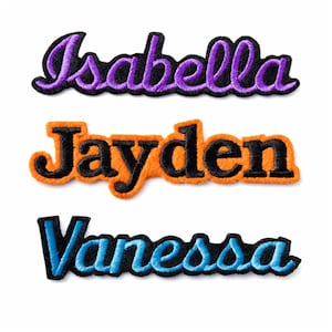 Personalisiertes Aufbügler Bügelbild: gestickte Filzapplikation für Jacken