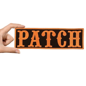 Custom Iron on Patch for Jackets | Embroidered large back Name patch | 7&quot; - 16&quot;