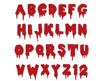 Iron on Halloween Letters - Horror Patches - Spooky Font - Custom Patches for Jackets 3"
