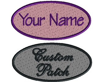 Custom Name Patch - Peronalized Oval Tag