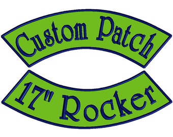 Custom Rocker Back Patches for jackets  - 17"