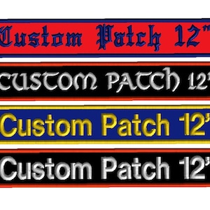 12&quot; Custom Patches For Jackets - Large Back Patch - Motorcycle Patches - Embroidered Custom Name Patch - Iron on name patch