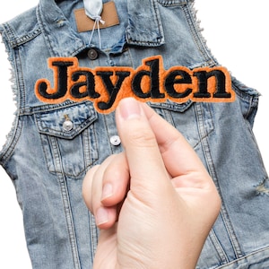 Iron on Name Patches for Jackets * Embroidered Large Back Patches and Name Tags * Your Name