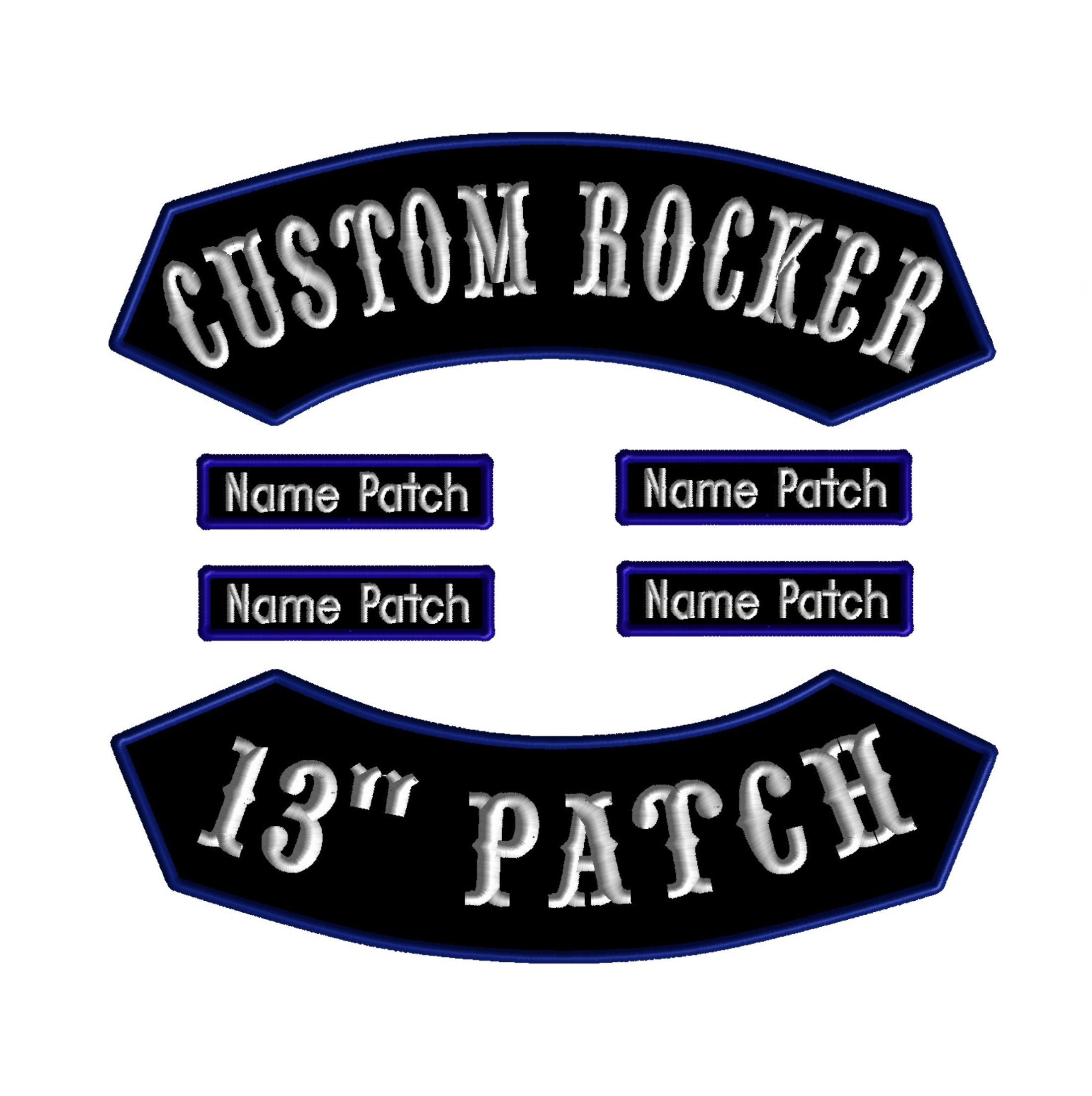 6 Piece Custom Motorcycle Patches for Jackets , Iron on or Sew on  Embroidered Biker Patches for Vest 