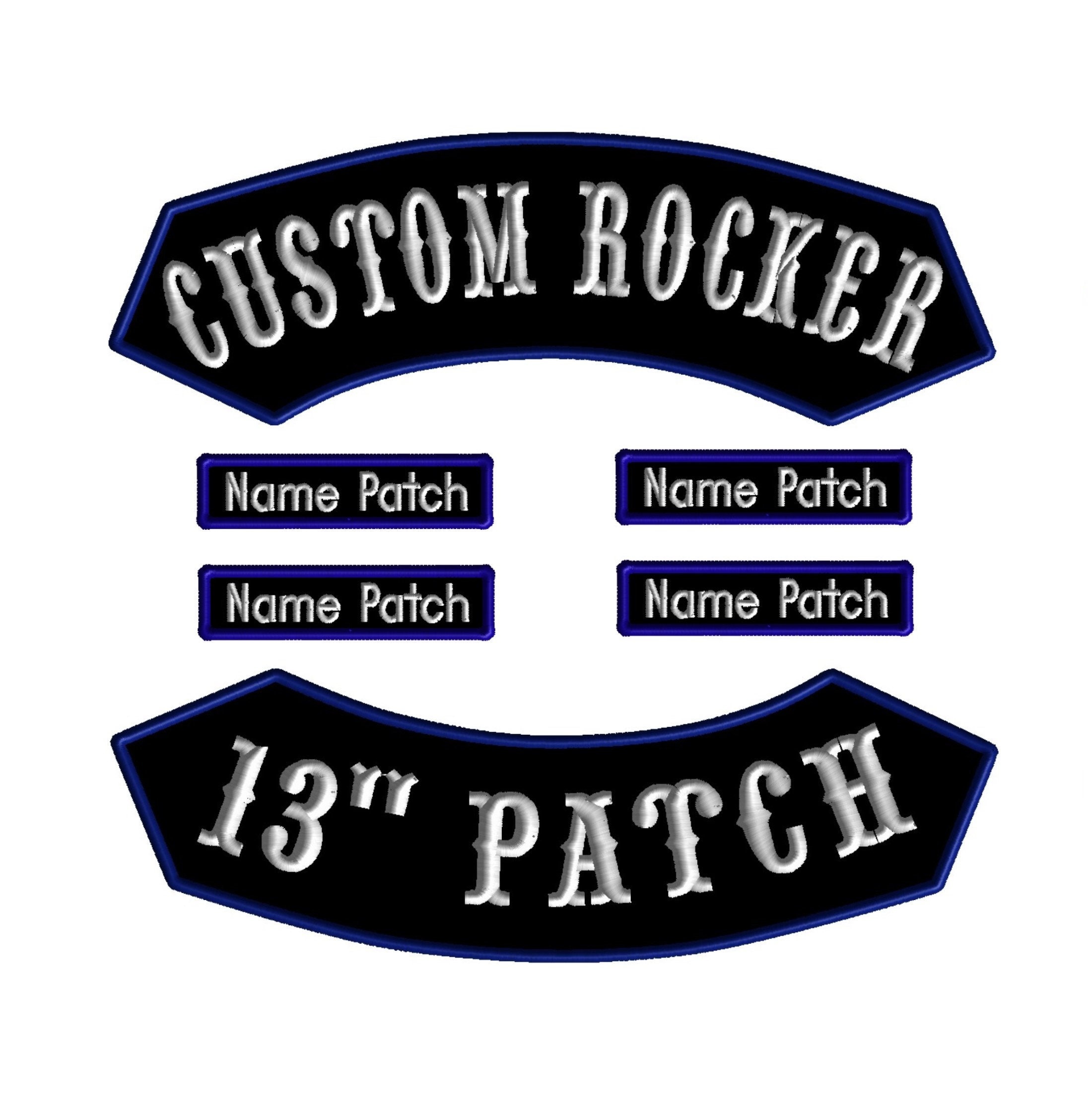 Embroidered Custom Patches for Jackets With VELCRO® Brand Option , Iron on  Motorcycle Name Patches 