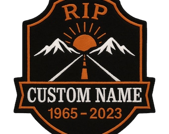 Custom RIP Biker Patch: Embroidered Memorial Iron-On