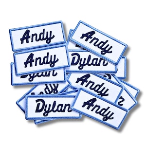 Custom Embroidered Name Patch: Iron-On or VELCRO® Brand Option