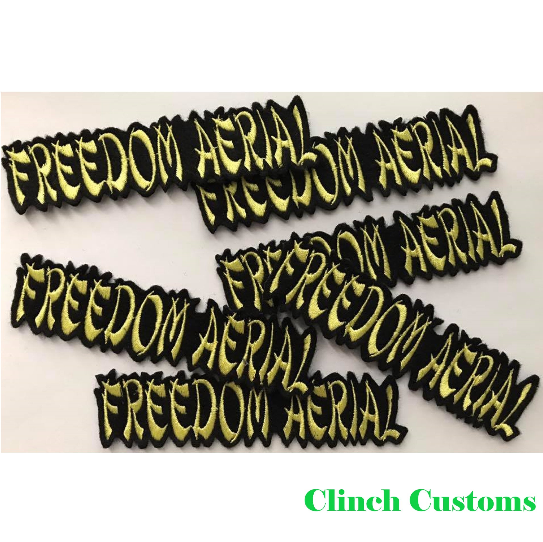 12 Custom Embroidered Die Cut Iron on Name Patches Badge Die Cut Tag on  Felt 5W