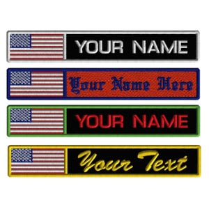 Benutzerdefinierte Militär Name Patch - Amerikanische Flagge Namen Band für taktische Weste - Aufnäher zum Aufbügeln personalisierte Aufnäher für Jacken | Haken & Öse Option