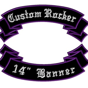 14&quot; Custom Patches For Jackets - Embroidered Rocker Banner Patch - Custom Back Patch - Motorcycle Patches