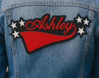 Star Name Patch – Personalized Embroidery for Jackets, Dance Costumes, or Uniforms