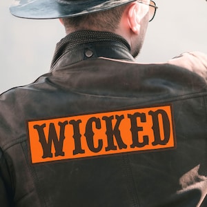 Large Custom Patches for Motorcycle Club Vests | Large Back Patches for Jackets | Iron on Name Patches for Bikers