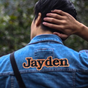 Custom Iron On Name Patch: Embroidered Felt Lettering
