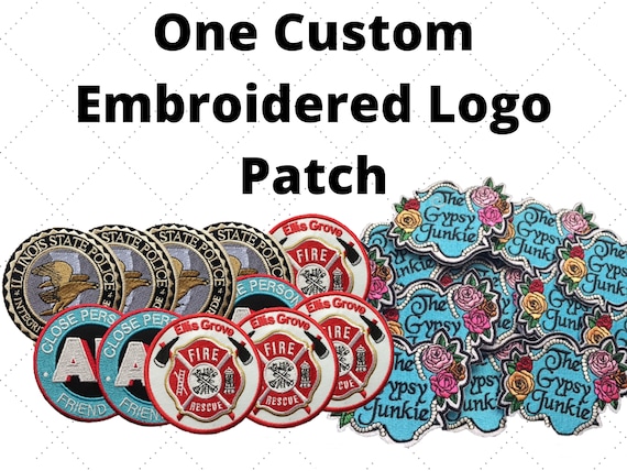 Custom Iron on Patches Personalized Embroidered Patches Biker Back Patch  Logo Patches up to 12 Colors 
