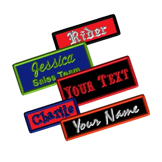 Embroidered Custom Patches for Jackets With VELCRO® Brand Option , Iron on  Motorcycle Name Patches 