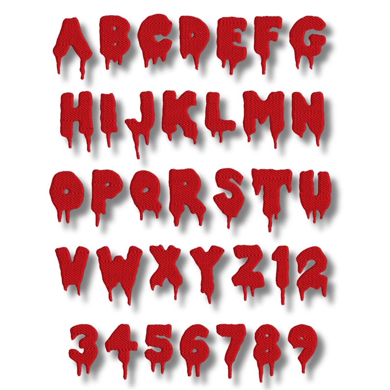 Halloween Letters - Horror Letters for Iron on Names - Custom Letter Patches image 3