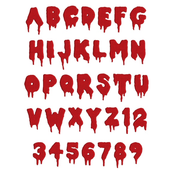Iron on Halloween Letters - Horror Patches - Spooky Font - Custom Patches for Jackets 3"