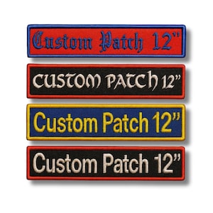 Iron-On Rectangle Name Patch for Jacket Backs with VELCRO® Option