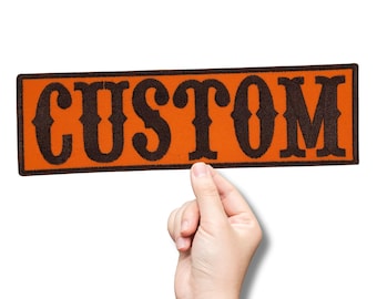 Custom Embroidered Name Patch for Uniforms & Work Shirts Iron-On or Sew-On Patches for Businesses