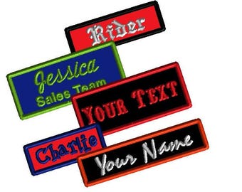 Toppa Con Testo Personalizzato Con Nome Ricamato, Strisce, Distintivo Da Stirare / Motociclista, Targhetta Con Nome, Toppa, Toppe Colorate - Italia - Foto 9