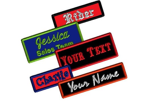 Custom Patches , Custom Name Patches for Jackets , Embroidered Motorcycle  Patches , Iron on Name Patch , Biker Patches 