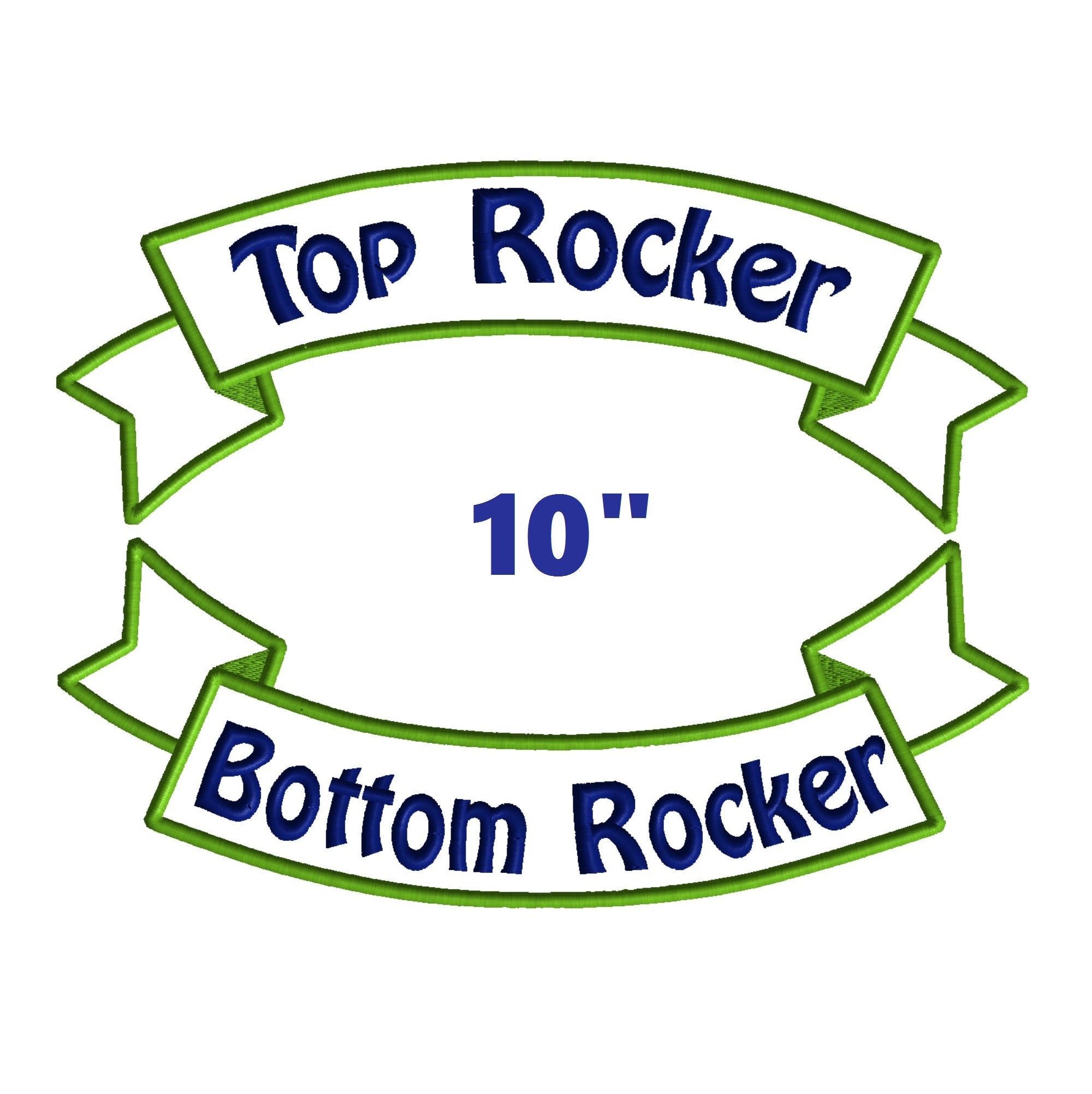 10 Ribbon Banner Rocker Custom Embroidered Biker Etsy