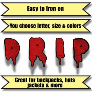 Halloween Letters - Horror Letters for Iron on Names - Custom Letter Patches image 2
