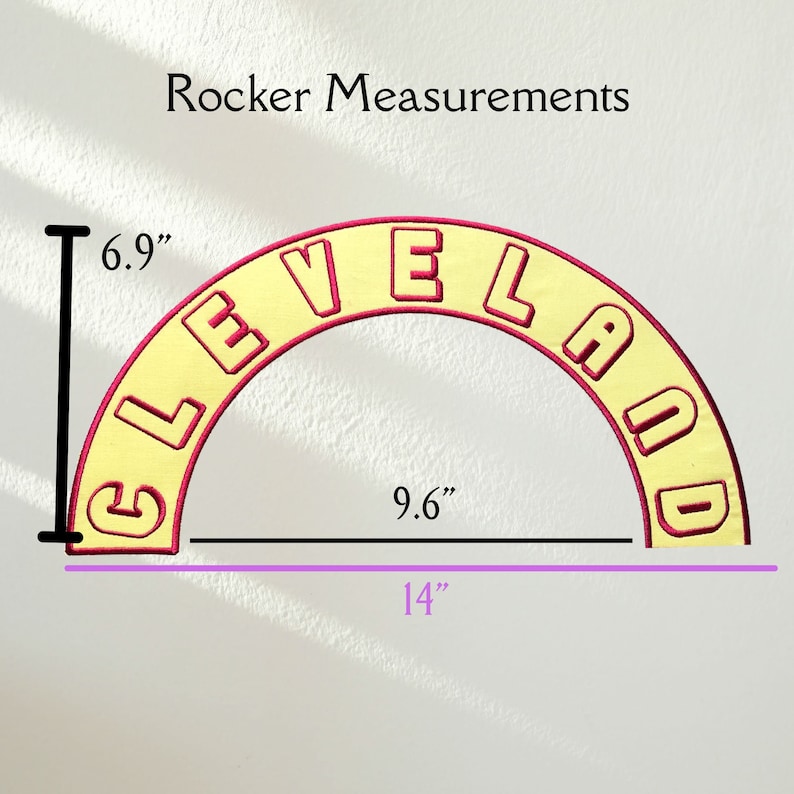 Bottom Rocker Patch Clear Custom Embroidered Rocker Patches - Top Bottom Rockers for Motorcycle ...