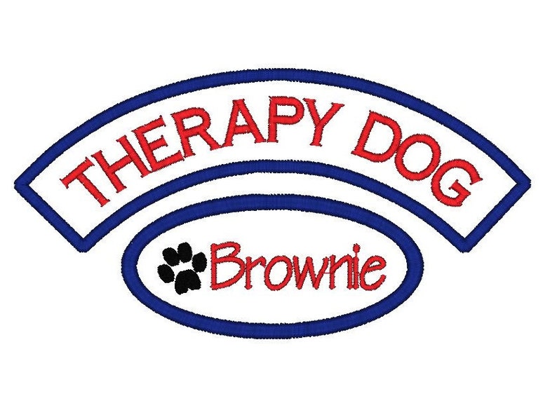 Therapy Dog Patch Custom Name Patch Etsy